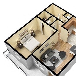 One bedroom garden deluxe with attached garage One bedroom garden deluxe with attached garage
